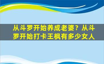 从斗罗开始养成老婆？从斗罗开始打卡王枫有多少女人