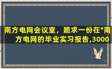 南方电网会议室，跪求一份在*南方电网的毕业实习报告,3000字一上的.插图